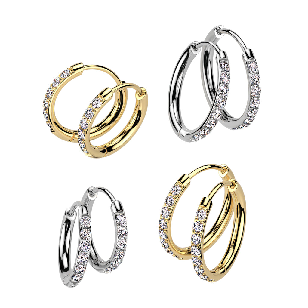 20G Pair of Titanium Hoop Earrings